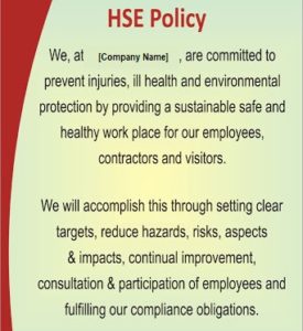 safety statement hse policy occupational kpi ohs construction health company store