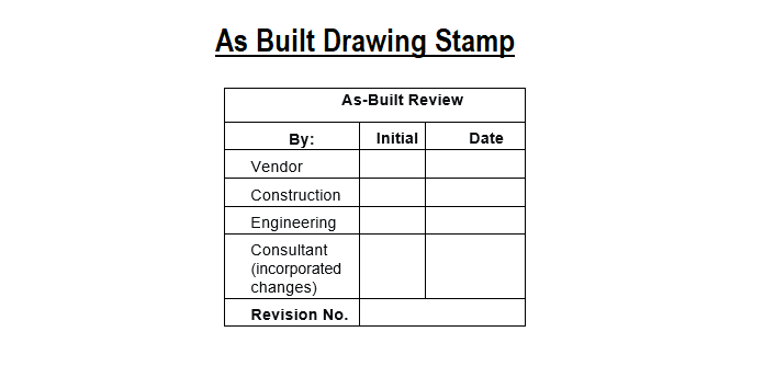 as built drawing stamp