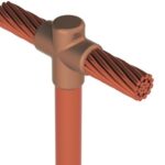 Connect earth rod to bare copper wire