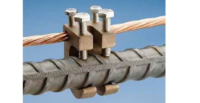 Connect rebar to bare copper wire