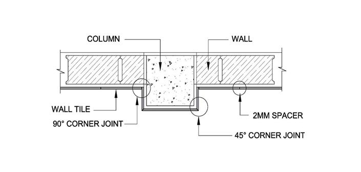 Tile Outer Corner Wall Joint Installation Method Statement