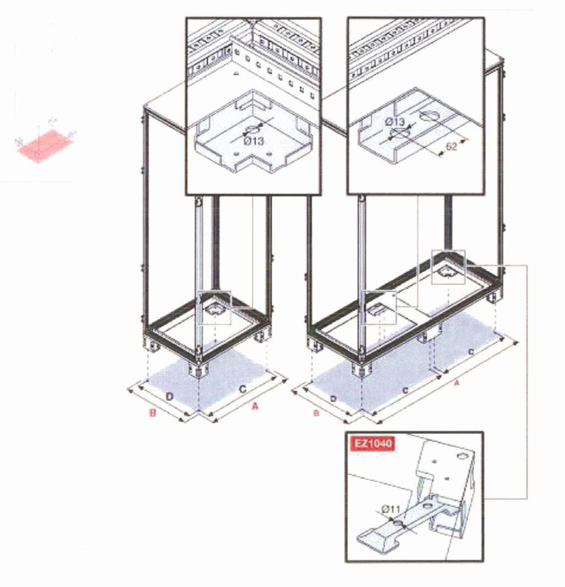 The levelling of base frames