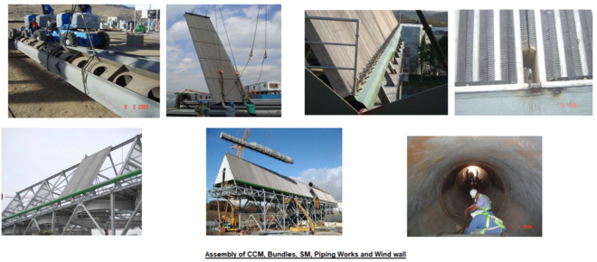 Assembly of CCM, Bundles, SM, Piping Works and Wind wall